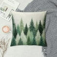 thumbnail image 2 of GOSMITH Watercolor Dark Green Teal Tree Pillow Covers Rustic Nature Forest Decorative Throw Pillows Winter Christmas Outdoor Farmhouse Cushion Case Decor for Sofa Couch Bed, 2 of 5