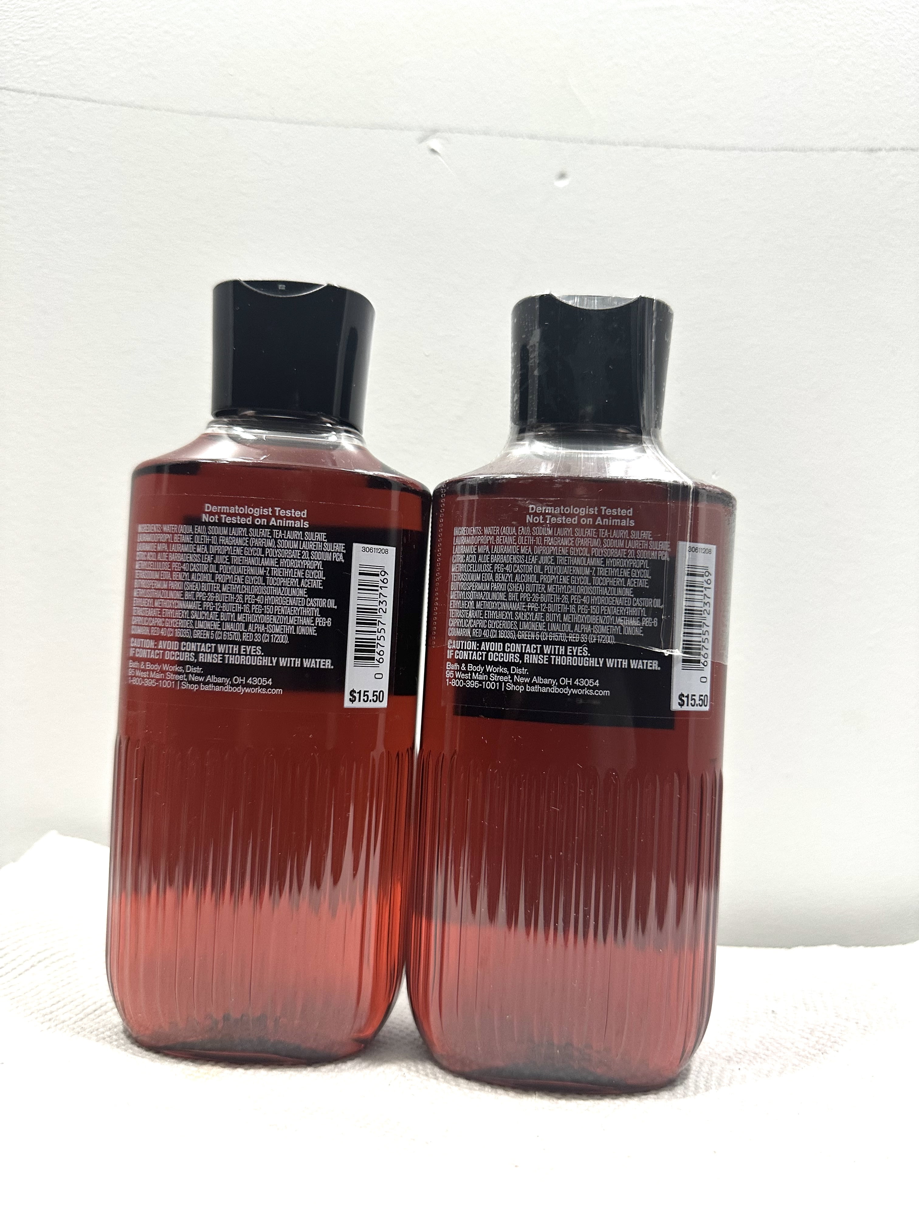 Bath & Body Works Bourbon Men's Collection 3-in-1 Hair, Face, and Body Wash 10 fl. oz. Lot of 2