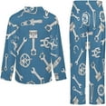 thumbnail image 5 of Top-kevin Pajama Sets for Womens Horses Running Starry Night Loose Button Down Long Sleeve Shirts And Pants Set, 5 of 12