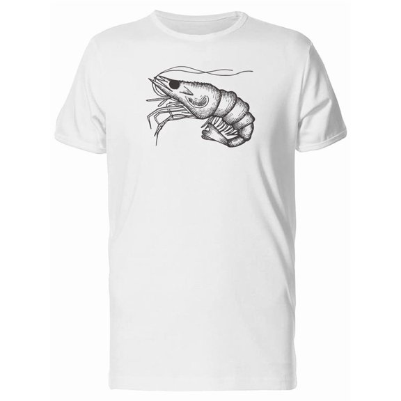 Hand Drawing Of A Shrimp Tee Men's -Image by Shutterstock