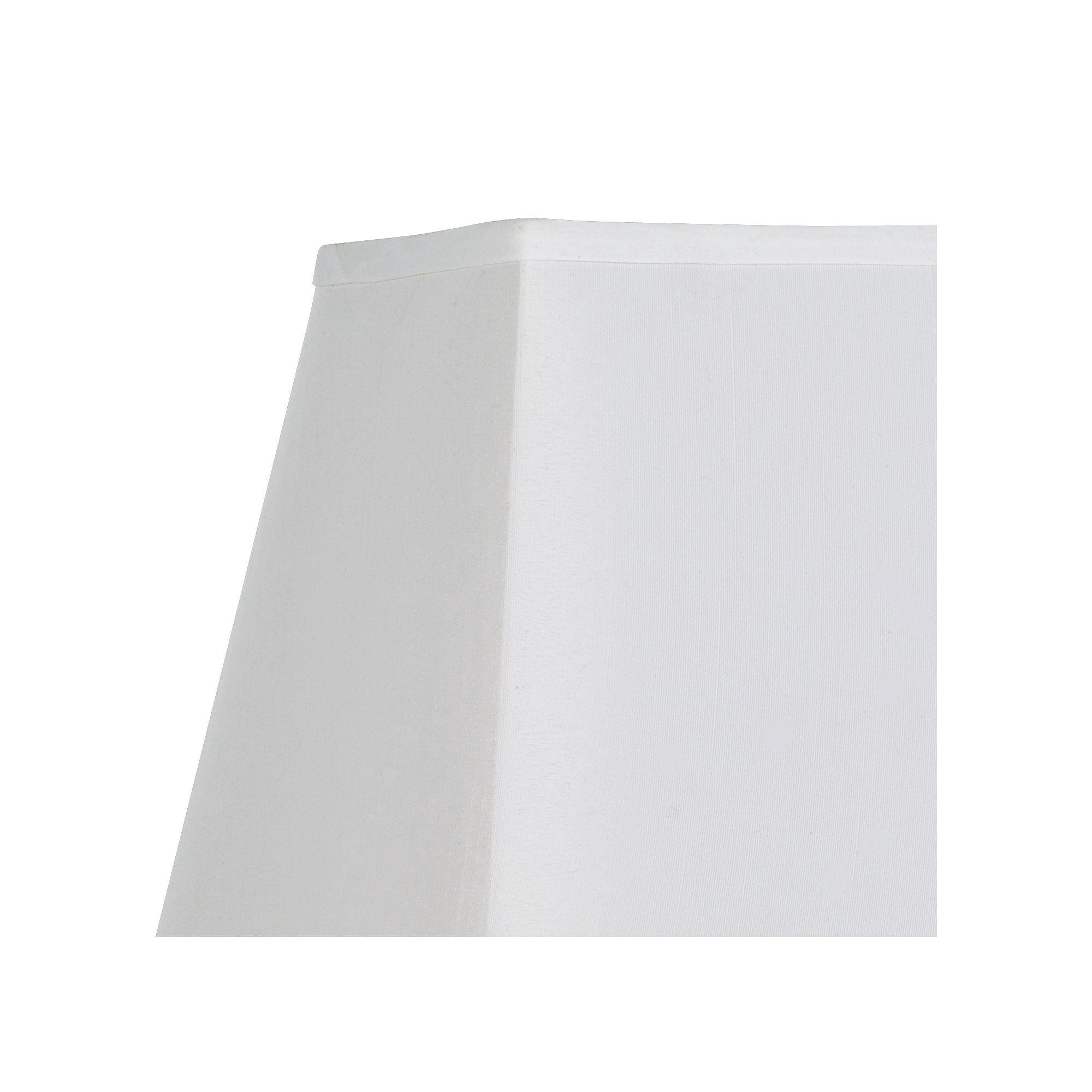 Springcrest Set of 2 Rectangular Lamp Shades White Large 14" Wide x 6" Deep at Top 18" Wide x 12" Deep at Bottom 12" High Spider Harp Finial