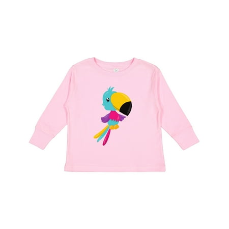 

Inktastic Colorful Parrot Cute Parrot Tropical Parrot Boys or Girls Long Sleeve Toddler T-Shirt