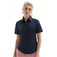 thumbnail image 1 of Fruit Of The Loom- Camisa de manga corta entallada Oxford para mujer (Azul), 1 of 3