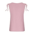 thumbnail image 6 of Summer Savings Clearance 2023! Eyelet Tank Tops for Women Summer Casual Hollow Solid Color Crew Neck Sleeveless Dressy Blouses with Strappy, 6 of 6
