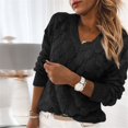thumbnail image 2 of Fesfesfes Women Sweaters v-Neck Feather Shape Long Sleeve Tops Blouse Sexy Sweater Clothes Sale, 2 of 3