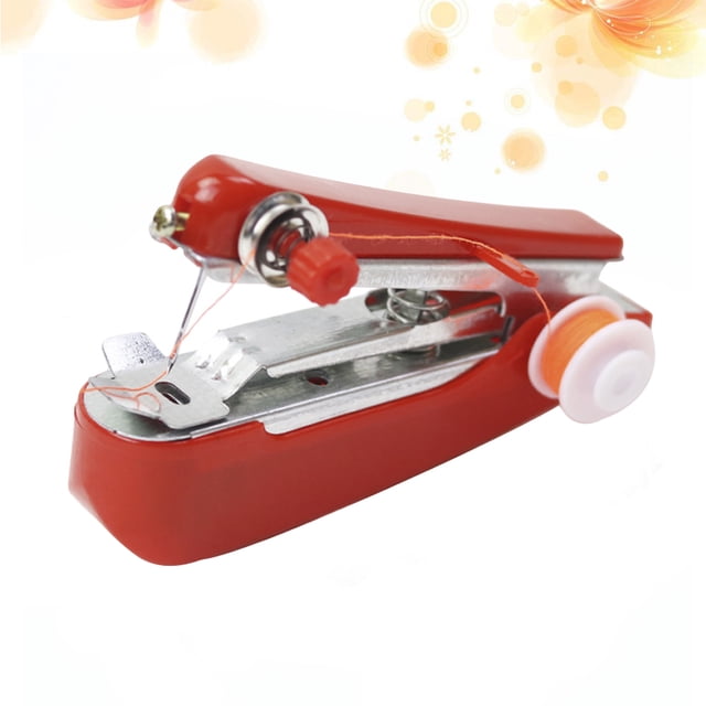 Raindrops Mini Machine à Coudre Portable Rouge pour Travaux d'Aiguille 1 Paquet