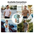 thumbnail image 5 of Goofa Vintage Surf Van Beach Print Mens Polo Shirts Quick Dry Short Sleeve Golf T Shirt Performance Moisture Wicking Casual Workout-Small, 5 of 6