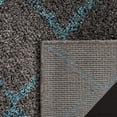 thumbnail image 5 of SAFAVIEH Arizona Wayra Geometric Diamonds Shag Area Rug, Grey/Turquoise, 9' x 12', 5 of 9