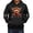 Black, variant on Men's Floral Cattle Print Hoodie Autumn Winter Warm Lined Sweatshirt Casual Long Sleeve Pullover Top for Streetwear