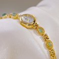 thumbnail image 4 of Women Vintage Watch Dainty Oval Dial Small Gold Bracelet Watch Luxury Ladies Analog Casual Watches, 4 of 5
