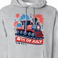 thumbnail image 3 of Inktastic Patriotic 4th of July Train Adult Hoodie Sweatshirt, 3 of 4