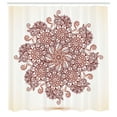 thumbnail image 2 of Ambesonne Mandala Shower Curtain, Bohemian Universe Cosmos, 69"Wx70"L, Burgundy and Ivory, 2 of 4