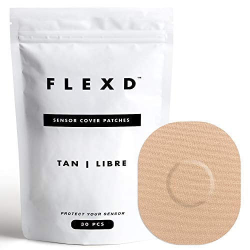 Flexd - Freestyle Adhesive Patches (30 Pcs) - Libre Adhesive Patch Covers  for CGM - Tan 