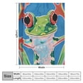 thumbnail image 4 of PRATYUS Cute Frog Blanket Cartoon Green Frog Throw Blanket Frog Stuff Animal Gifts for Girls Boys Kids Frog Lovers Woman Adults Warm Soft Comfort Flannel Blanket Decor for Couch 40x50in, 4 of 6