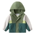thumbnail image 1 of Manteau pour Garçons - Veste à Capuche Patchwork Imprimée Style Automne pour Enfants Actifs, 1 of 9