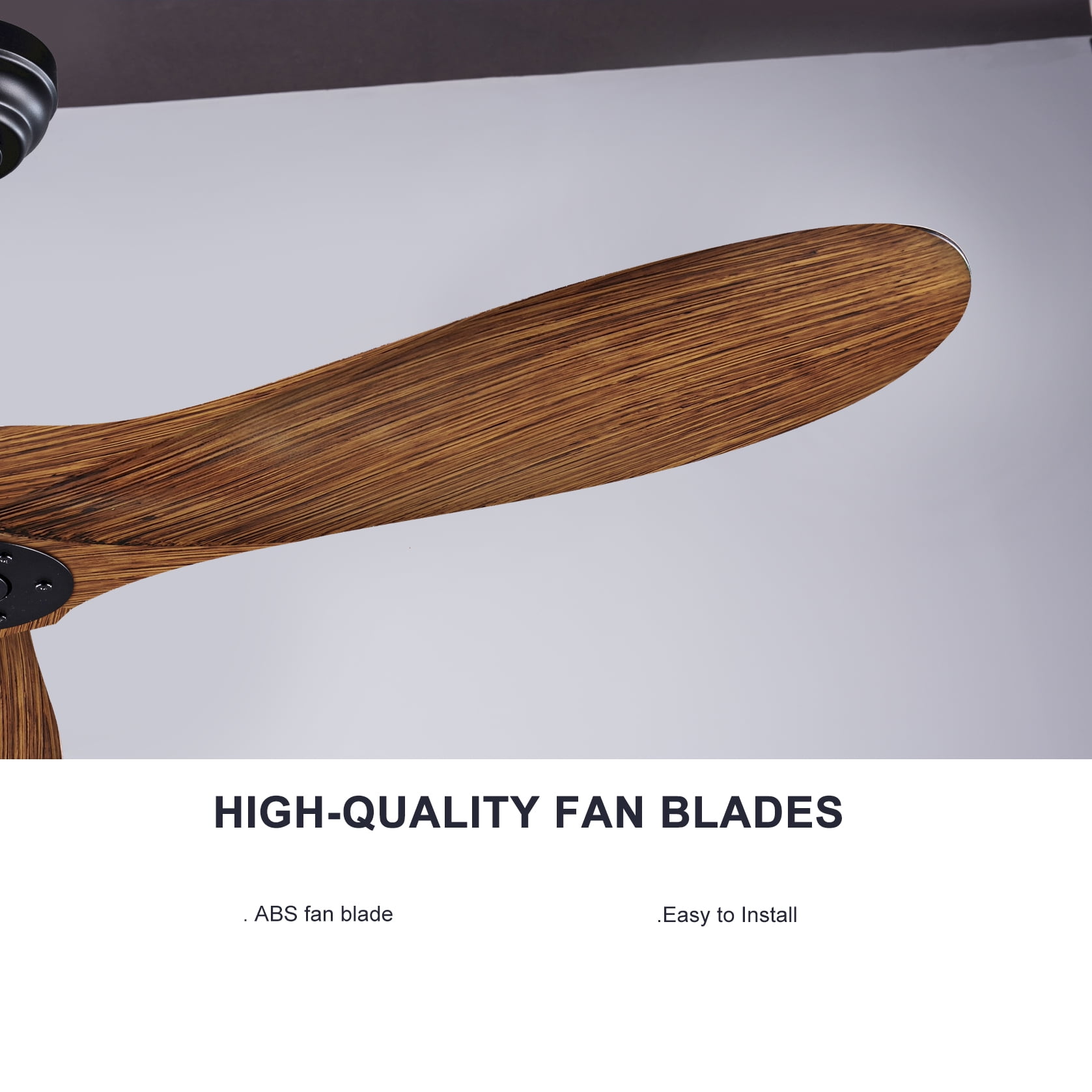 Mintazer 52 in Ceiling Fan with Lights and Remote, Modern Ceiling Fan with 6 Speed & 3 Blade for Farmhouse Bedroom Living Room Gazebo Patio, Brown