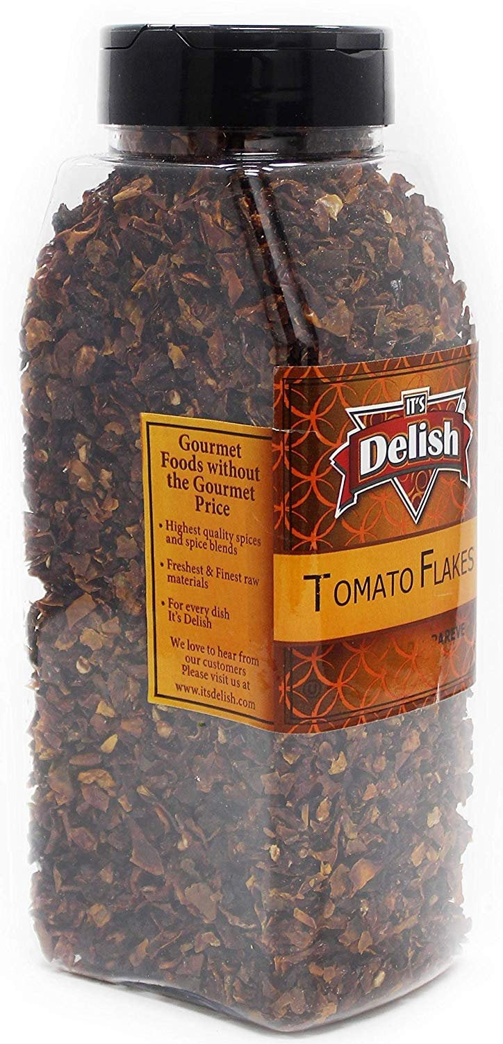 Dried Natural Tomato Flakes by Its Delish, Large Jar