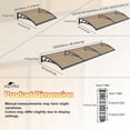 thumbnail image 2 of Door Awning with Polycarbonate Cover, Shields Windows, Patio & Exteriors from Sun/Rain/Snow Brown, 2 of 4