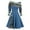 Blue, variant on Njoeus Womens Fall Winter Elegant Drawstring Off Shoulder Sundress Casual Long Sleeve Flowy Flared A-Line Mini Dress