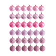 thumbnail image 1 of GUOOL 36Pcs Christmas Balls Ornaments Hanging Assorted Shatterproof Christmas Tree 6cm Pink, 1 of 9