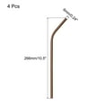 thumbnail image 2 of Reusable Metal Straws 4Pcs, Stainless Steel Bent Drinking Straw 10.5" Long for Milk Shake Beverage Juice  Rose Gold, 2 of 5