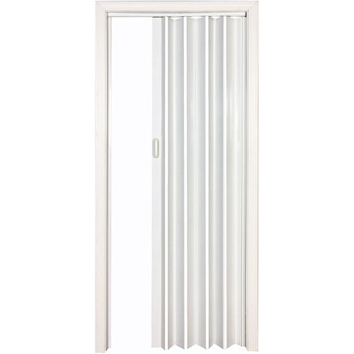 Amazing white accordion closet doors Homestyle Vienna Vinyl Folding Door Fits 36 X 80 White Walmart Com