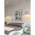 thumbnail image 3 of "Grey Elegant Horse" Painting Print on Wrapped Canvas, 3 of 7