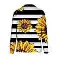 thumbnail image 5 of Camiseta holgada estampada a la moda para mujer, blusa de manga larga, Tops informales con solapa Pompotops  FGAJ21517, 5 of 5
