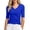 A-Blue15, variant on Women's V Neck Elbow Sleeve T Shirt Solid Fitted Casual Basic Layering Daily Wear Tops