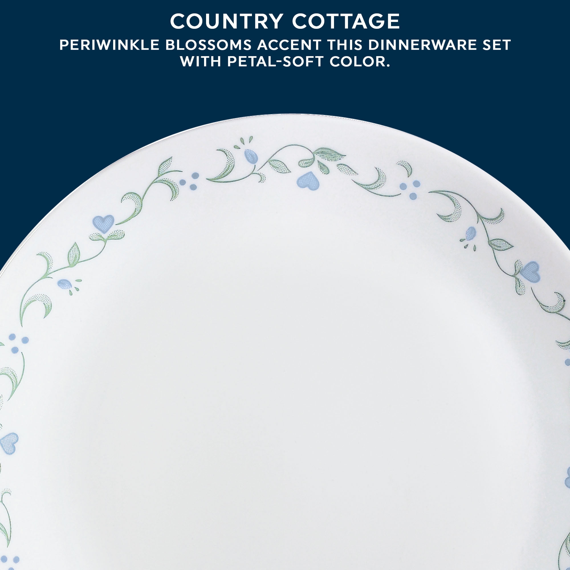 Corelle Country Cottage 10.25" Glass Dinner Plate (Set of 6)