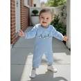 thumbnail image 3 of Spewahor Infant Baby Boy Girl Fall Sweatshirt Romper 0 3 6 12 18 Months Duck Embroidered Doll Collar Long Sleeve Jumpsuit, 3 of 9