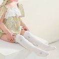 thumbnail image 3 of Trayknick 1 Pair Toddler Socks Flower Pattern Wear Resistant Cotton Mini Floral Print Ruffled Baby Knee Length Socks Baby Supplies, 3 of 13