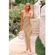 thumbnail image 3 of Vestido PRETTYGARDEN sin tirantes con volantes largo cóctel albaricoque XL, 3 of 8