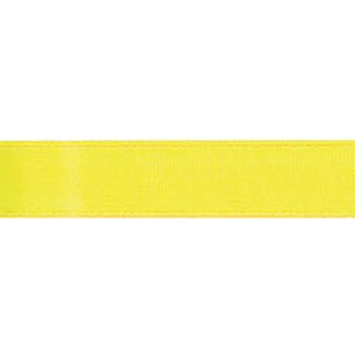 Offray Lemon Yellow Satin Polyester Ribbon 7/8 inch, 18 Feet for