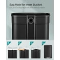 thumbnail image 4 of SONGMICS 13 Gallon (50 L) Trash Can, Stainless Steel Kitchen Garbage Can, Recycling or Waste Bin, Soft Close, Step-On Pedal, Removable Inner Bucket, Black, 4 of 6