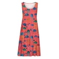 thumbnail image 4 of SnZhen Plus Size Dresses for Curvy Women Womens Fashion Holiday Summer Casual Printing Sleeveless Party Beach Loose Dress, 4 of 4