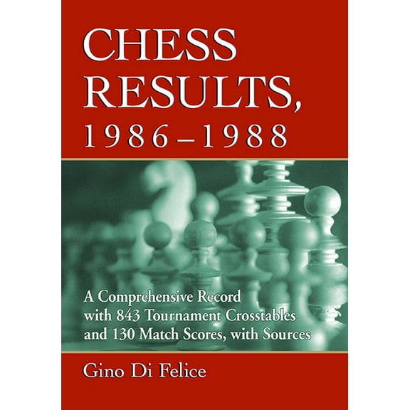 Chess Results, 1986-1988: A Comprehensive Record with 843 Tournament Crosstables and 130 Match Scores, with Sources, (Paperback)