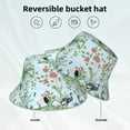 thumbnail image 5 of Easygdp Chinoiserie Floral Palm Tree Double-Sided Reflective Fisherman Hat,Sun Visor,Casual Hat,Fluorescent Hat,Suitable For Outdoor And Night Walking,Unisex, 5 of 9
