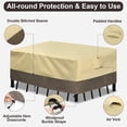 thumbnail image 4 of Gasee Patio Furniture Covers, Outdoor Table Furniture Cover Waterproof Canvas Rectangle 650D Patio Covers for Outdoor Furniture, Lawn, Deck, Backyard, Anti-fade & Tear Resistant, 4 of 6