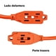 thumbnail image 5 of Extensión Eléctrica Uso Rudo 3 Metros Reforzada Color Naranja, 5 of 5