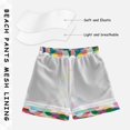 thumbnail image 3 of FORMRS Boys Swim Trunks Quick Dry Mesh Liner Boardshorts Sizes XS-XL, Dark Colorful Circles, 3 of 7