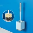 thumbnail image 5 of Plunger And Brush Set Dead Corner Toilet Brush Bathroom Cleaning Brush Toilet Long Handle Wall-Mounted Plastic Soft Bristle Brush Set With Base Toilet Brush Set, 5 of 8