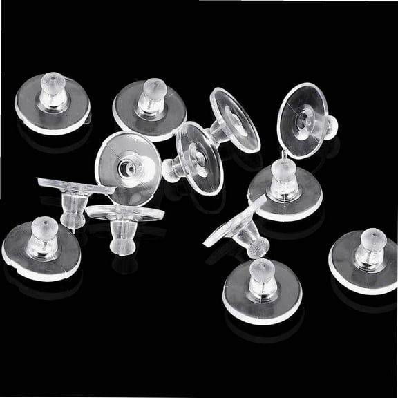 200Pcs Earring Backs for Studs Plastic Rubber Earring Backs Pierced Earring Backs for Posts Fishhook Earring Backs Replacements Clutch Back Earrings Replacement for Heavy Earring Backings
