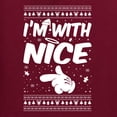 thumbnail image 3 of I'm With Naughty.. I'm With Nice Christmas Sweater Christmas Matching Couple Unisex T-Shirt, 3 of 6