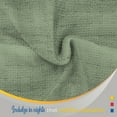 thumbnail image 6 of Color Sense 100% Cotton Basket Weave Throw Blanket- Lightweight, Soft and Warm for Couch, Sofa and Bed- Full/Queen (90"X90") Sage, 6 of 7