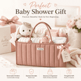 thumbnail image 6 of Byseng Baby Diaper Caddy, Nursery Storage Bin And Car Organizer For Diapers And Baby Wipes (Pink), 6 of 6