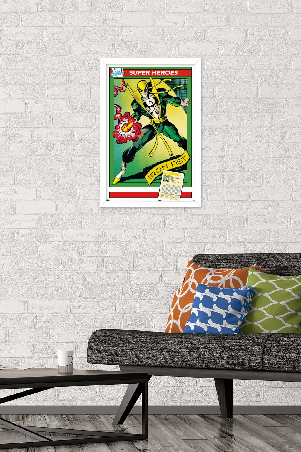 Marvel Trading Cards - Iron Fist Wall Poster, 14.725" x 22.375" Framed