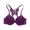 Purple, variant on Tumotour Front Open Bras For Women Front Buckle No Steel Ring Seamless Wirefree Middle-Aged And Elderly Underwear Plus Size Solid Color Comfortable Breathable Exhaust Push Up Daily Bras