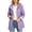 Purple, variant on Winter Jackets for Women Plus Size Turndown Collar Long Sleeve Solid Color Waterproof Mesh Lining Windbreaker with Zipper Pockets for Hiking Camping Casual Outdoor Activities