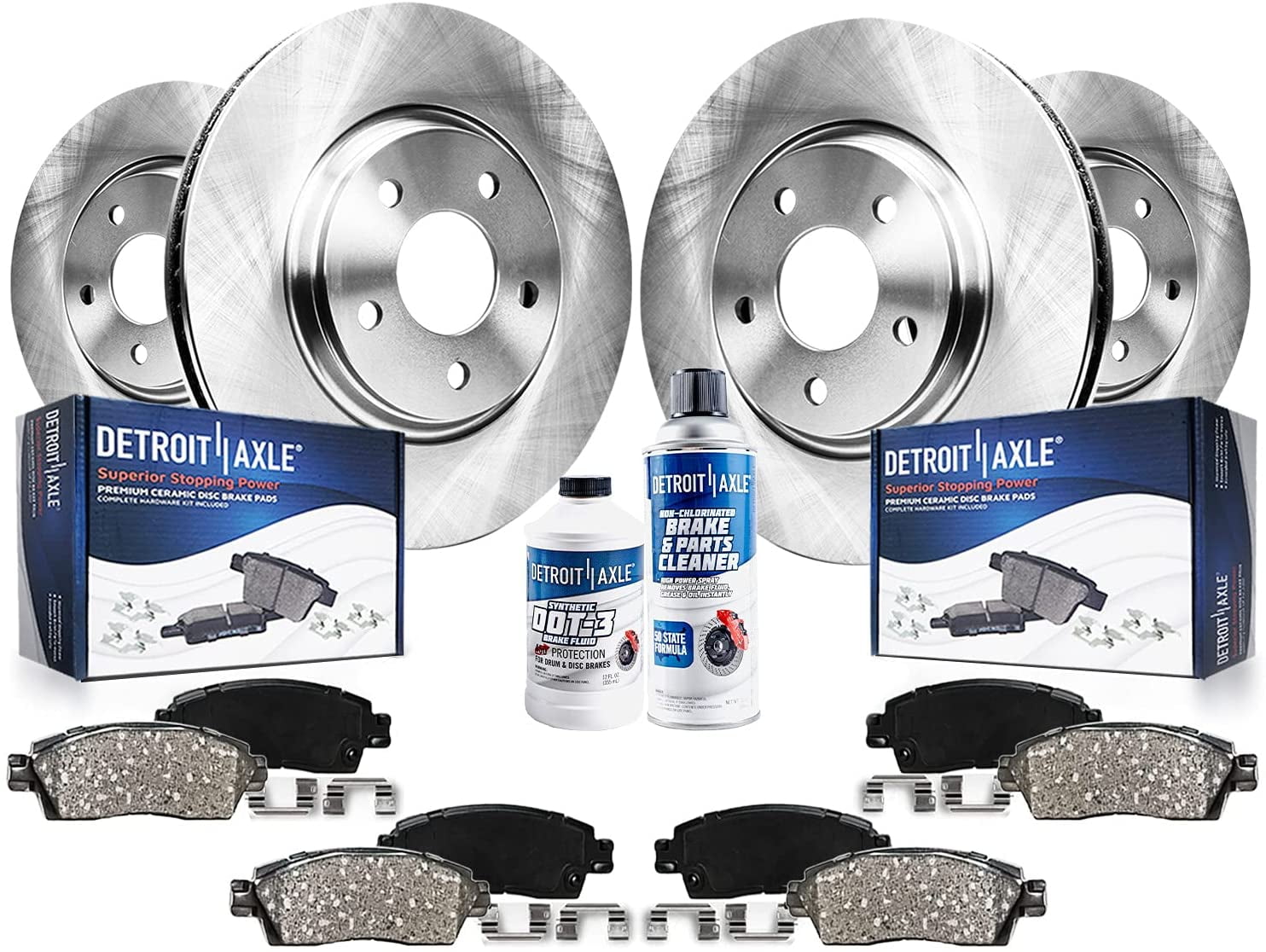 Brakes Pads FWD Ford Edge Lincoln MKX Rotor & Pad kit 296mm Front Brake Rotors